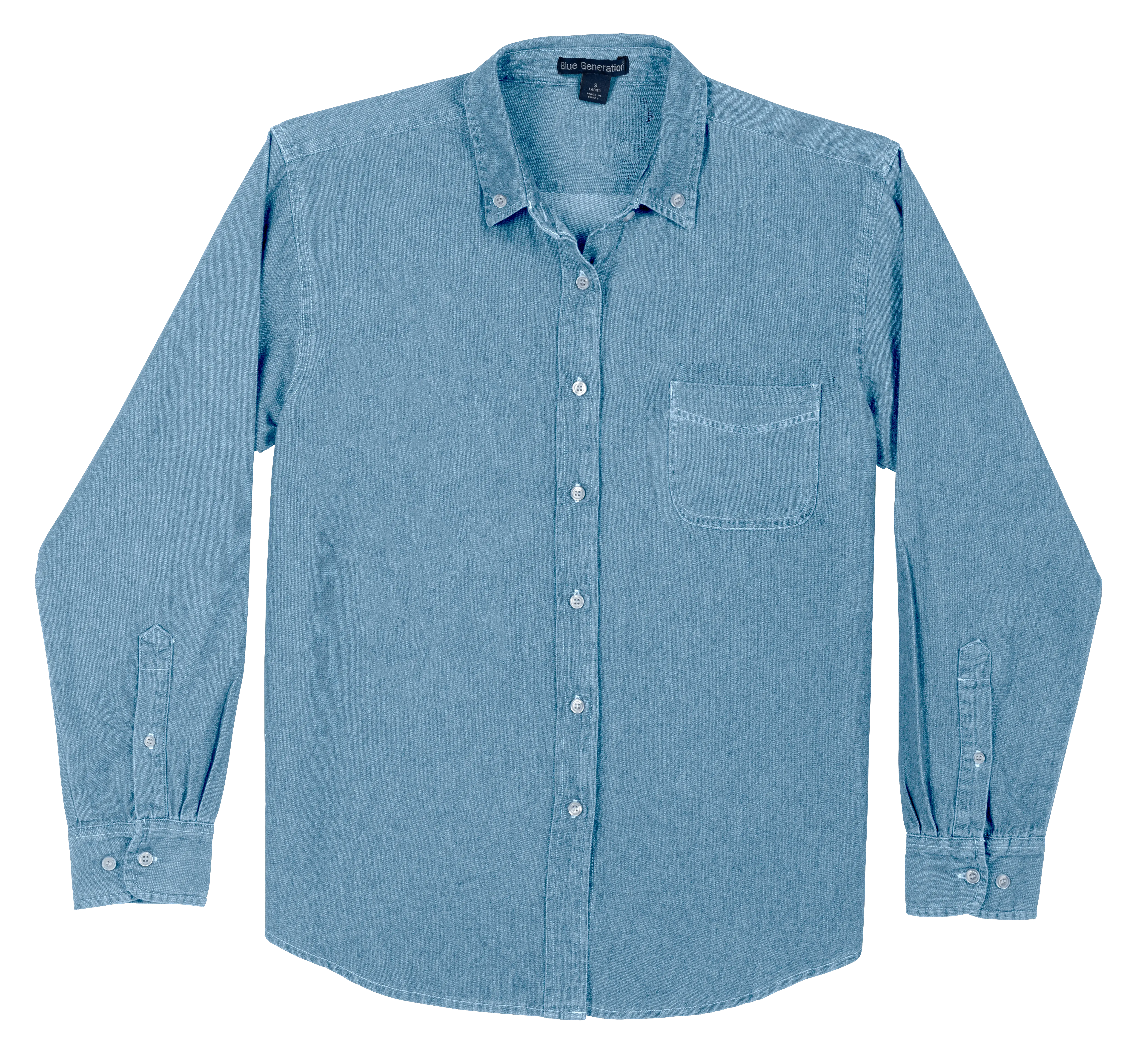 Ladies' L/S 100% Cotton Denim Shirt