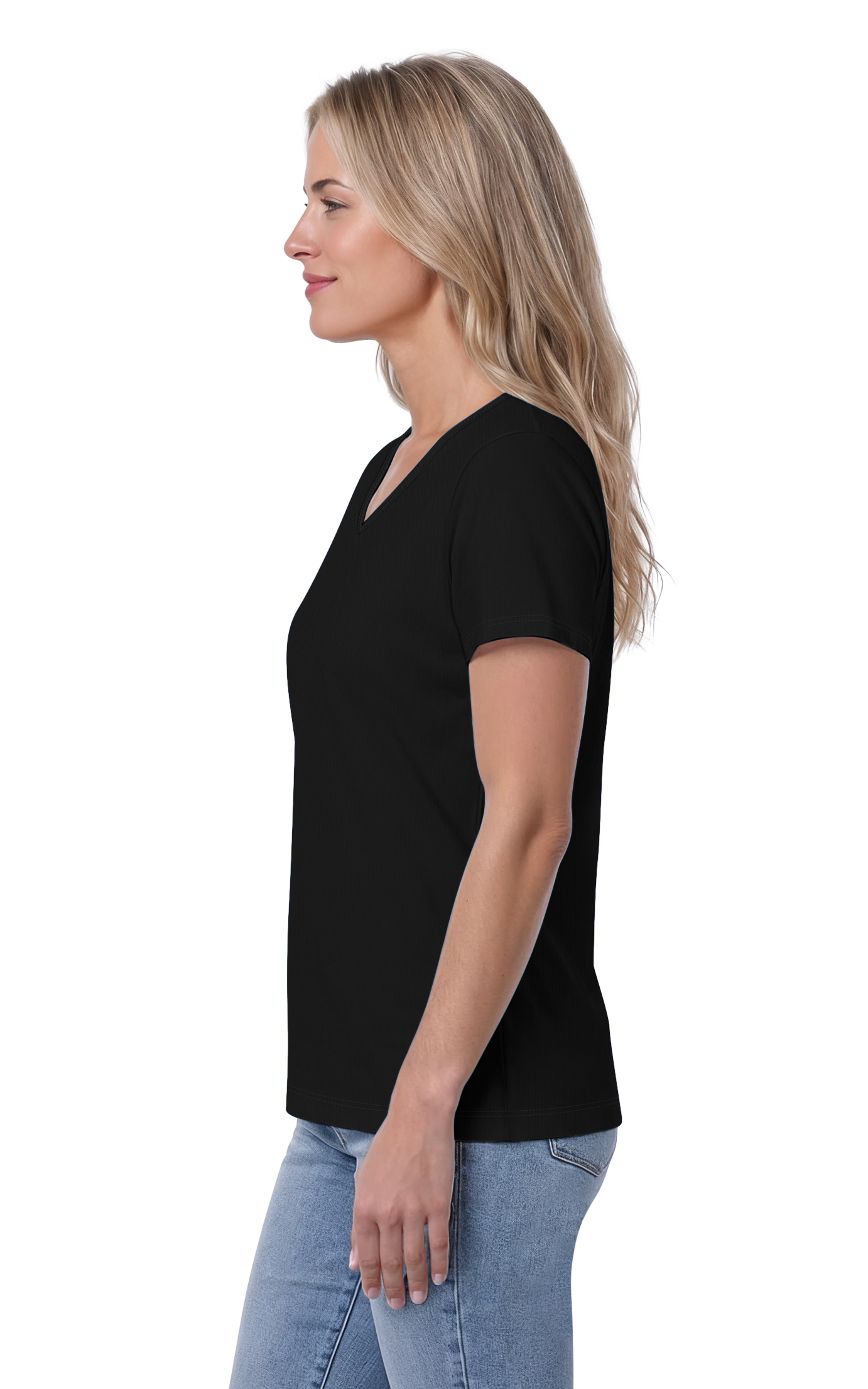 Ladies Short Sleeve Mositure Wicking T-Shirt