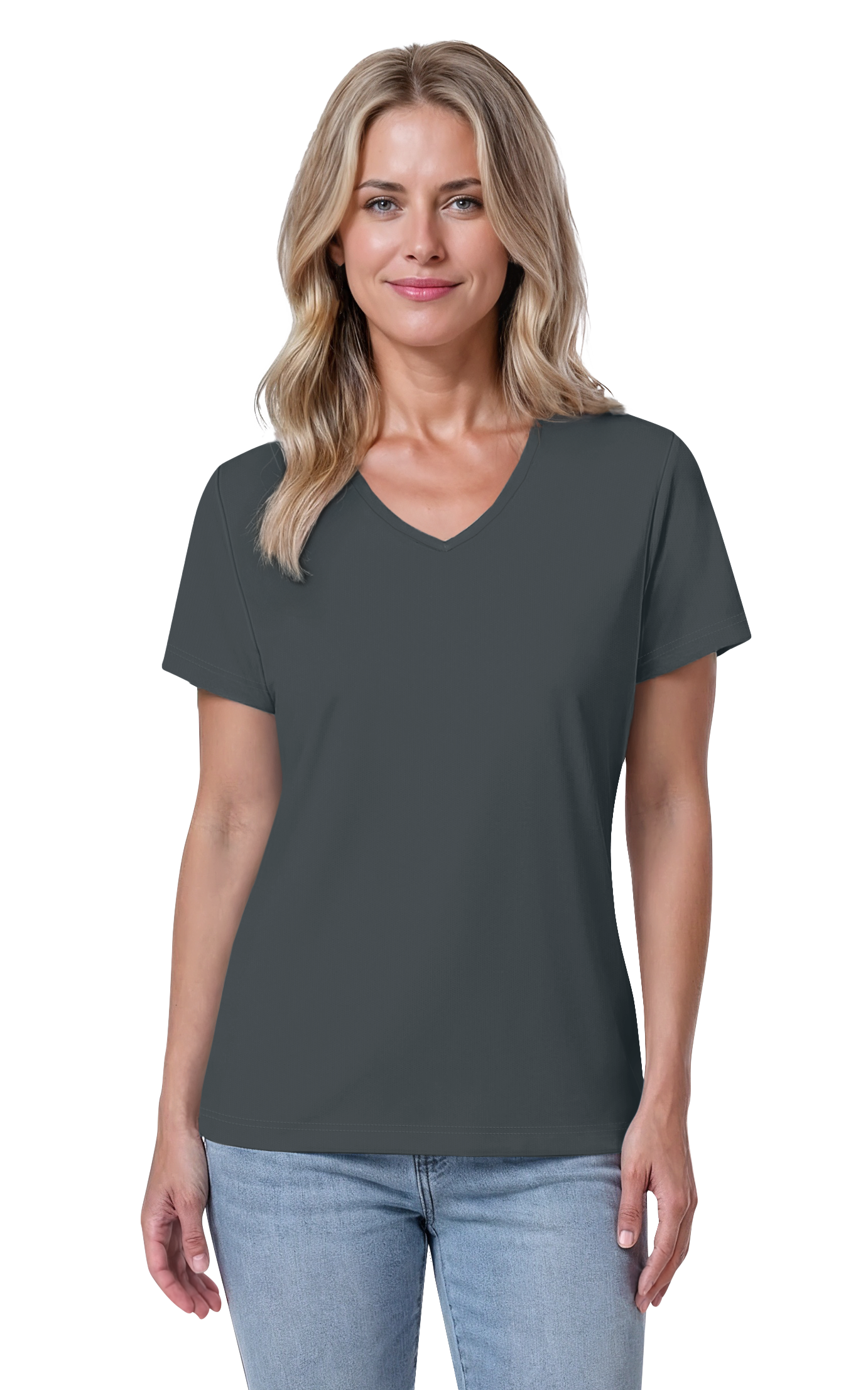 Ladies Short Sleeve Mositure Wicking T-Shirt