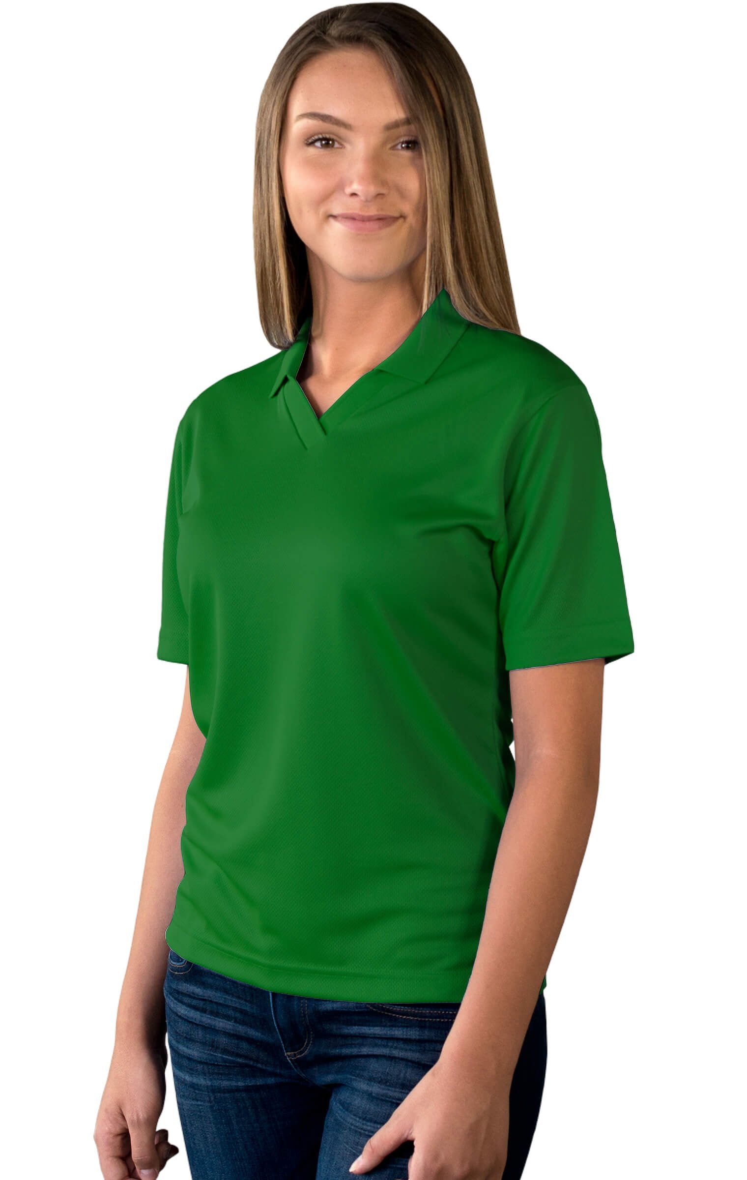 Ladies' Wicking V-Neck Polo
